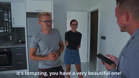 Russian Wife Fucked by Realtor While Husband Watches
