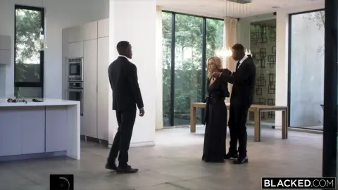 Blonde Wife Craves BBC: Husband Watches Her Interracial Threesome
